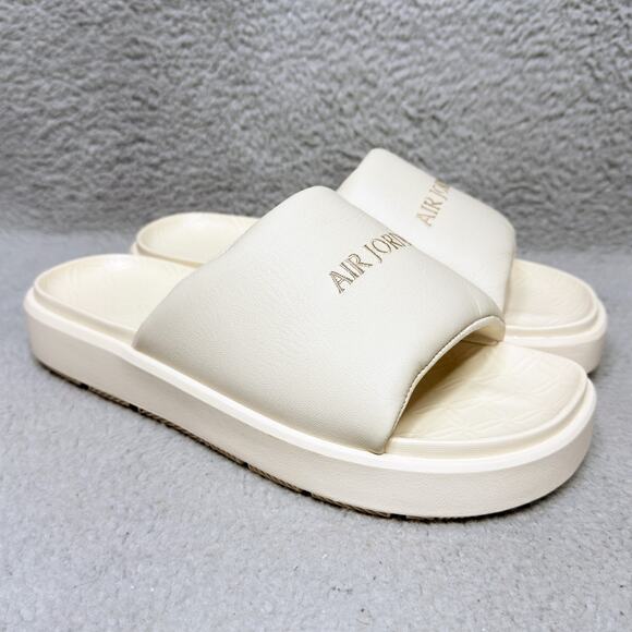 Jordan Sophia Slide Womens Size 12 Slides Legend Beige Leather FZ7012-200 - Picture 1 of 10